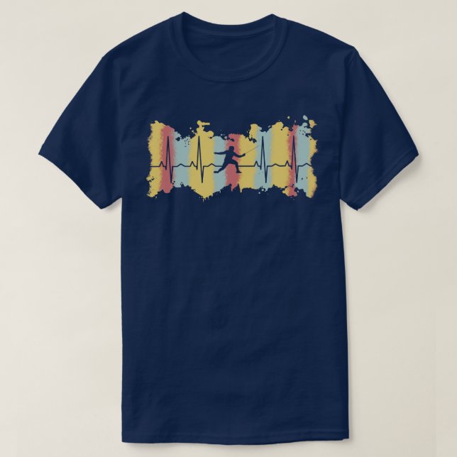 Fencing Retro Vintage T-Shirt (Design Front)
