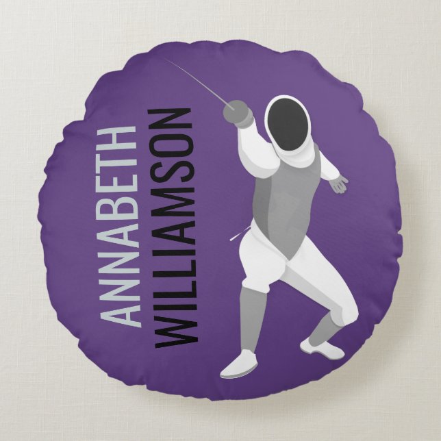 Fencing Round Pillow (Front)