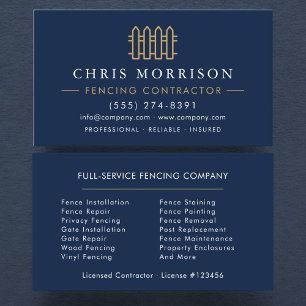 Fencing Service Business Card