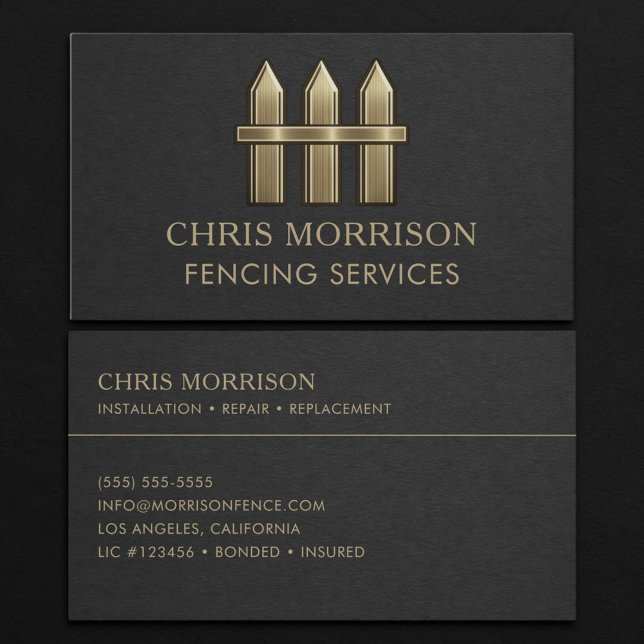 Fencing Services Business Card (Creator Uploaded)