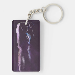 Fencing Silhouette Acrylic Keychain