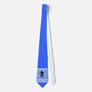 Fencing Silhouette; blue Tie