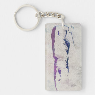 Fencing Silhouette Keychain