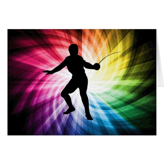 Fencing Silhouette; Spectrum (Front Horizontal)