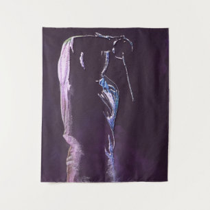 Fencing Silhouette Tapestry