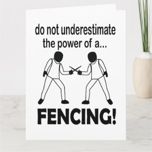 Fencing Sports Birthday Fencing Card