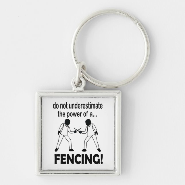 Fencing Sports Sword Fencing Keychain (Front)