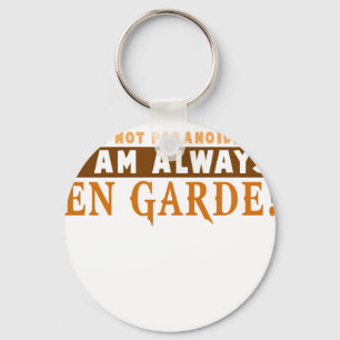 Fencing Sportsman Foil, Sabre, Epee Competition Gi Keychain