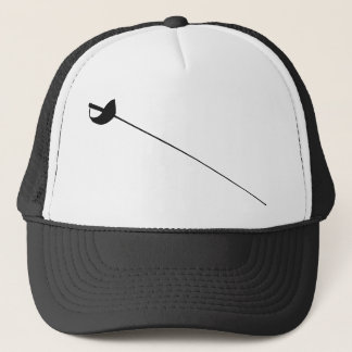 Fencing Sword Outline Silhouette Trucker Hat