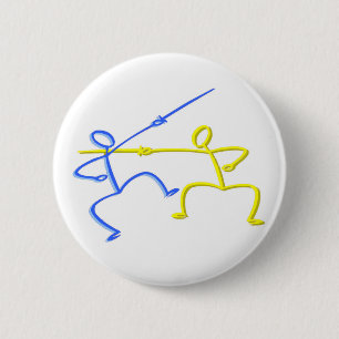 Fencing T-shirts and Gifts. 2 Inch Round Button