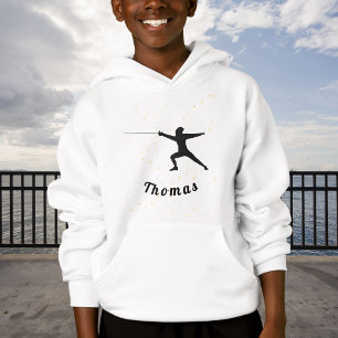 Fencing Thème Fencer Nom personnalisé Enfants pers