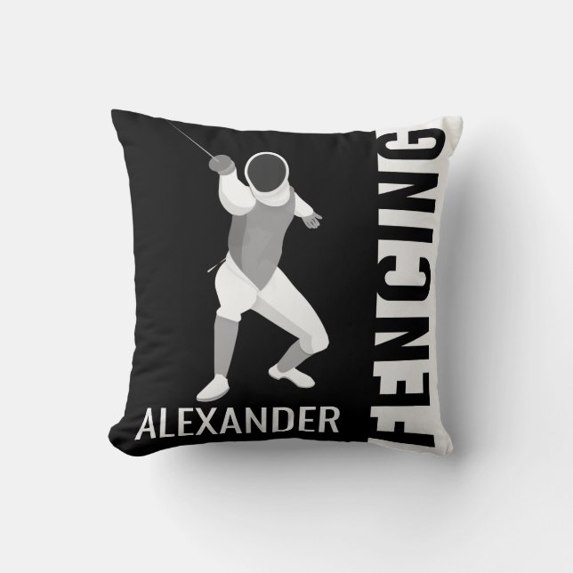 Fencing Throw Pillow (Front)