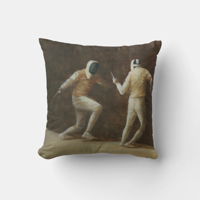 Fencing Throw Pillow (Front)