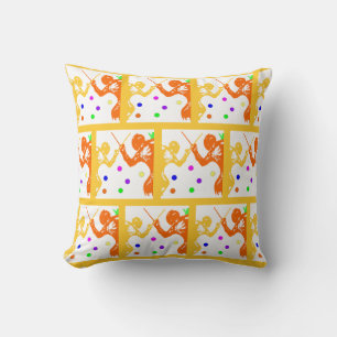 Fencing throw pillow