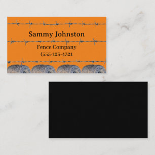Fencing With Barb Wire on it Business Card