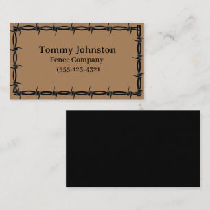  Fencing With Barb Wire on it   Business Card