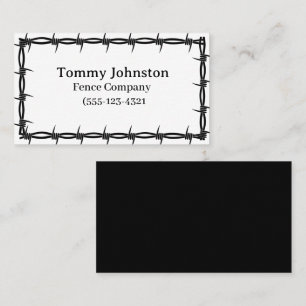 Fencing With Barb Wire on it Business Card