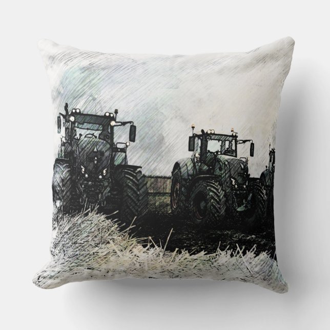Fendt Tractors Throw Pillow (Front)