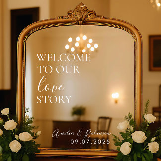 Fenêtre Autocollant pour miroir de mariage – Bienvenue dan