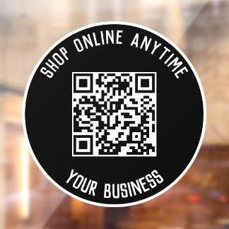 Fenêtre Code QR de l'entreprise - Autocollant pour vitrine