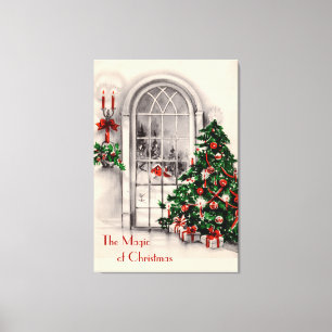 Fenêtre de Noël Grande toile