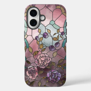 Fenêtre en verre tendu Rose iPhone 16 Coque