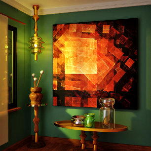 Fenêtre Luminaire Toile Enveloppée Art Abstrait Im