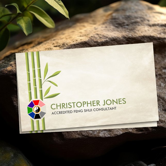 Feng Shui Bagua / Pakua and Lucky bamboo Business Card (Creator Uploaded)