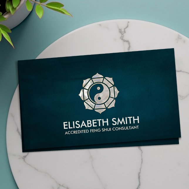 Feng Shui Bagua / Pakua Lotus mandala Business Card (Creator Uploaded)