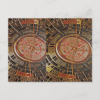 FENG SHUI COMPASS POSTCARD
