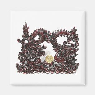 Feng Shui Dragon & Phoenix Magnet