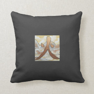 Feng Shui elements fire symbol oriental design Throw Pillow
