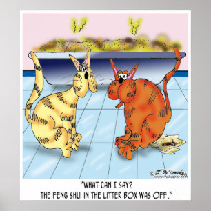 Feng Shui In The Litter Box Is Off Poster