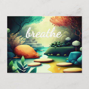 Feng Shui Law of Attraction Abundance Affirmation Postcard