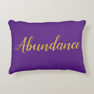 Feng Shui Purple & Or "Abondance" Accent Coussin