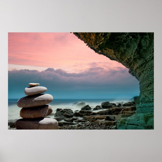 Feng shui stones coast spirituality poster (Front)