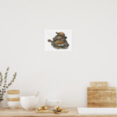Feng Shui Triple Turtle - Gold Poster (Kitchen)