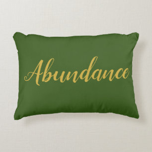 Feng Shui Vert & Or "Abondance" Accent Coussin