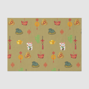 Fengshui Good Luck, Money and Abundance Symbols Tissue Paper