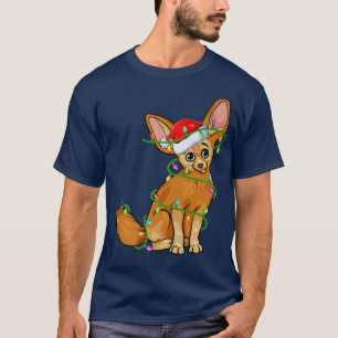 Fennec Fo Animal Lover Xmas Santa Hat Fennec Fo Ch T-Shirt