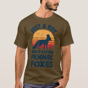 Fennec Fo Just A Boy Who Loves Foes Retro Vintage  T-Shirt