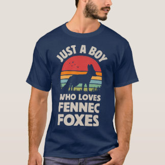 Fennec Fo Just A Boy Who Loves Foes Retro Vintage  T-Shirt