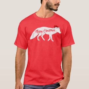 Fennec Fox Animal Lover Xmas Santa Hat Fennec Fox T-Shirt