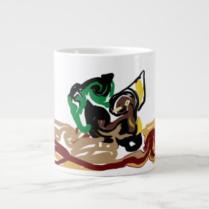 Fennec fox art large coffee mug
