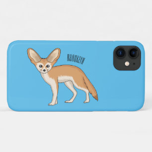 Fennec fox cartoon illustration  iPhone 11 case