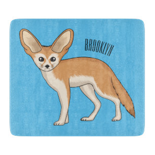 Fennec fox cartoon illustration cutting board