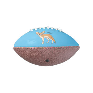 Fennec fox cartoon illustration football