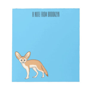Fennec fox cartoon illustration notepad
