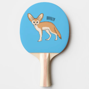 Fennec fox cartoon illustration ping pong paddle