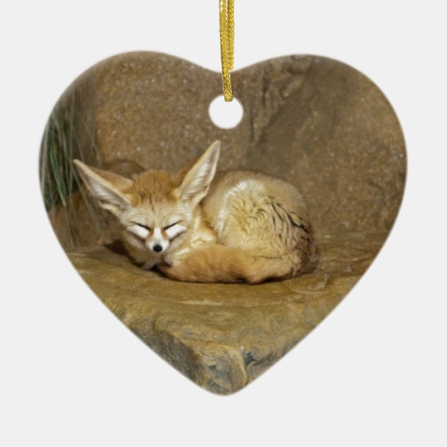 fennec fox ceramic ornament (Front)